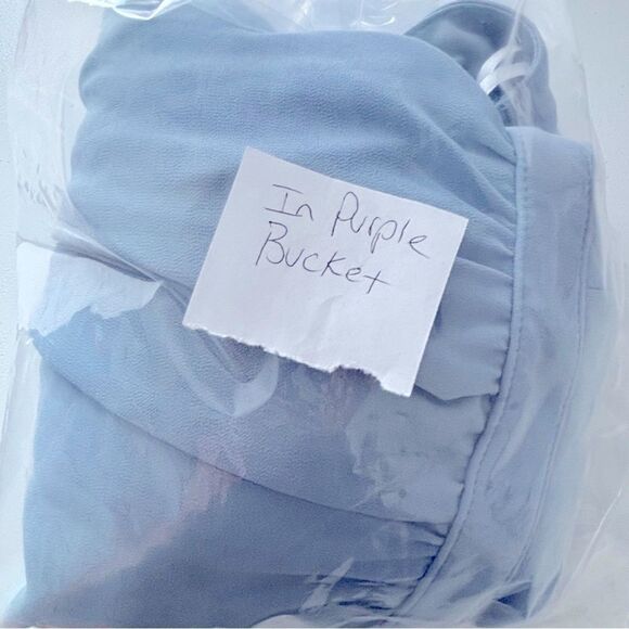 Lulus Air of Romance Halter Maxi Dress Large Light Blue Bridesmaid Romantic - Picture 13 of 13